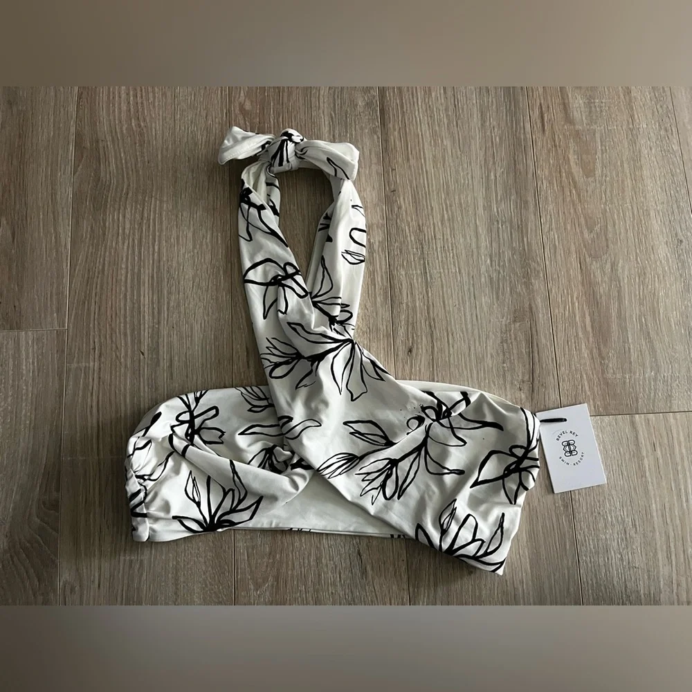 NWT Revolve Revel Ray Women’s Noir Floral Bikini Set Top (Small)/Bottom (Medium) - Picture 2 of 11